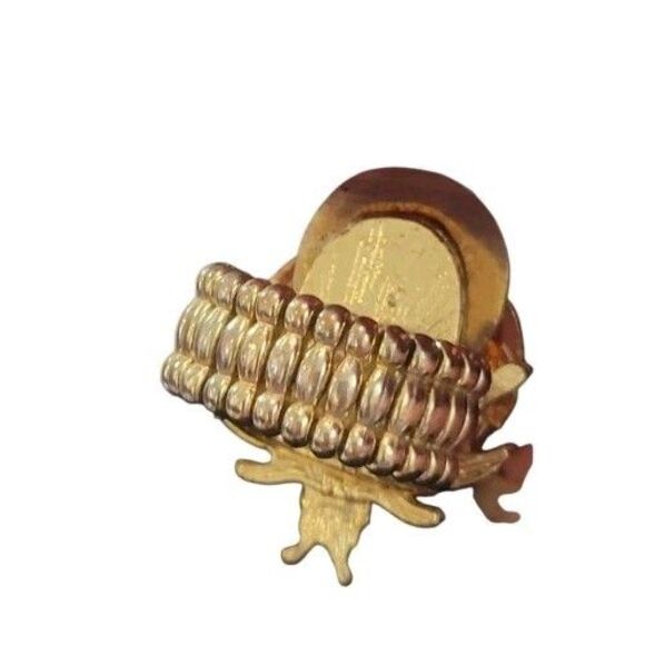 Lady Bug Ring Amber Crystal Gold Statement Stretch Insect Bug Scarab Beetle - Picture 8 of 8